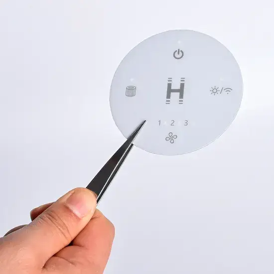 Bảng điều khiển trước quạt điện màu trắng vật liệu polycarbonate cao cấp hình ảnh 1-description