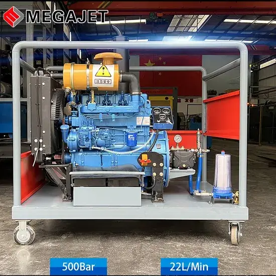 Máy rửa sạch bằng áp lực cao chạy bằng diesel để loại bỏ sinh vật biển - 500bar công suất mạnh mẽ hình ảnh 1-description