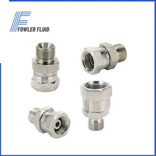 Phụ kiện ống thủy lực Bsp chất lỏng, bộ chuyển đổi từ nam sang nữ, chuẩn 316 không gỉ hình ảnh 1-description
