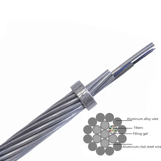 Cáp quang OPGW với thiết kế trung tâm ống thép treo, đạt chuẩn 96 sợi hình ảnh 1-description