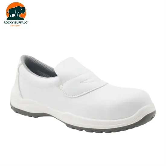 Giày an toàn chống tĩnh điện da trắng cho bệnh viện, unisex, đế EVA Rocky Buffalo Orthopedic hình ảnh 1-description