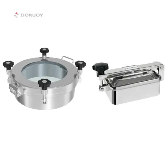 Nắp hố ga tròn bằng kính Donjoy không áp lực - Thiết kế mới với bốn tay quay nhựa cao cấp hình ảnh 1-description