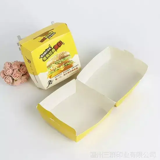 Máy dán hộp hamburger chuyên nghiệp với hai dòng tốc độ cao, phục vụ cho nhà hàng ăn nhanh hình ảnh 1-description