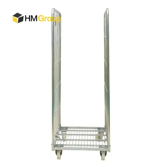 Thùng chứa hàng hóa lưới thép công nghiệp xếp chồng mạ kẽm, tiện lợi cho vận chuyển hình ảnh 1-description