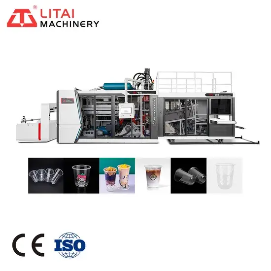 Dây chuyền sản xuất máy tạo hình nhiệt cốc từ nhựa PS tự động hoàn toàn mới hình ảnh 1-description