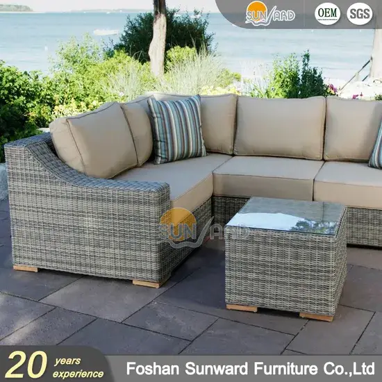 Ghế sofa vườn sân hiện đại từ mây tự nhiên kiểu Bắc Âu cho không gian ngoại thất hình ảnh 1-description