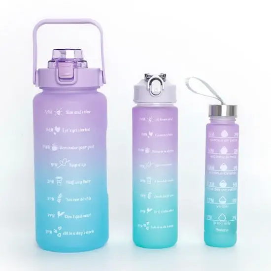 Bình nước nhựa PC 3PCS dung tích 1200ml cho du lịch và thể thao, giảm giá tại nhà máy hình ảnh 1-description
