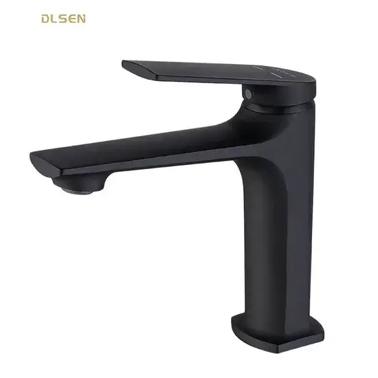Vòi chậu đồng thời trang với tay cầm đơn thiết kế hiện đại hình ảnh 1-description