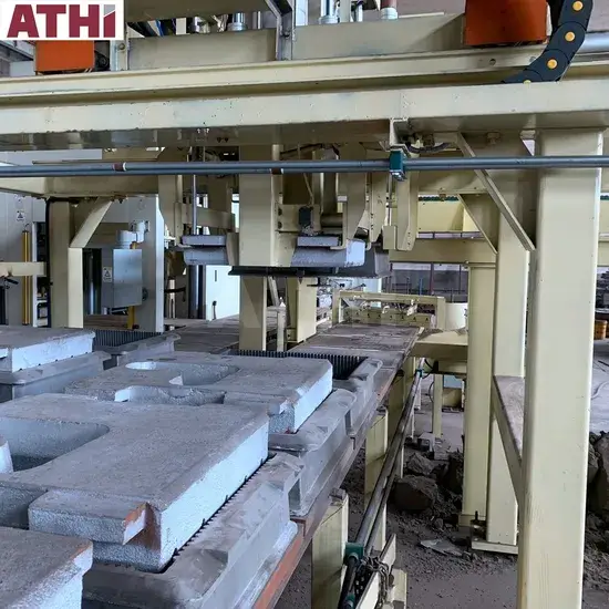 Máy đúc khuôn tự động kích thước 1200X1200mm cho sản xuất nắp hố ga bằng cát xanh hình ảnh 1-description