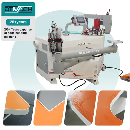 Máy tự động dán cạnh cong cho gỗ PVC MDF với trimmer - Thiết bị chuyên nghiệp cho sản xuất gỗ công nghiệp hình ảnh 1-description