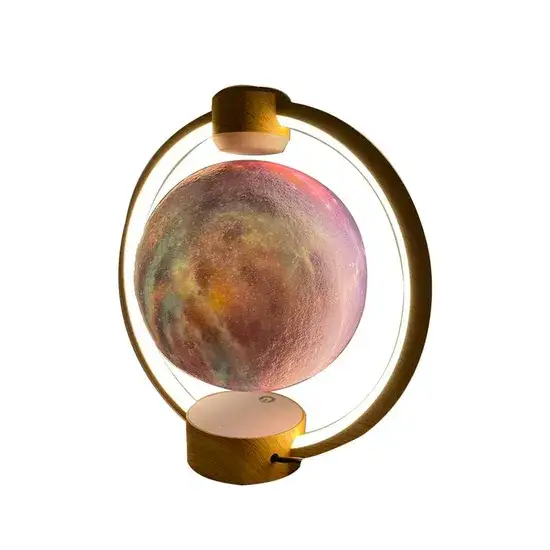 Loa Bluetooth từ tính nổi kèm đèn Moon không dây sạc lại cho điện thoại và laptop hình ảnh 1-description