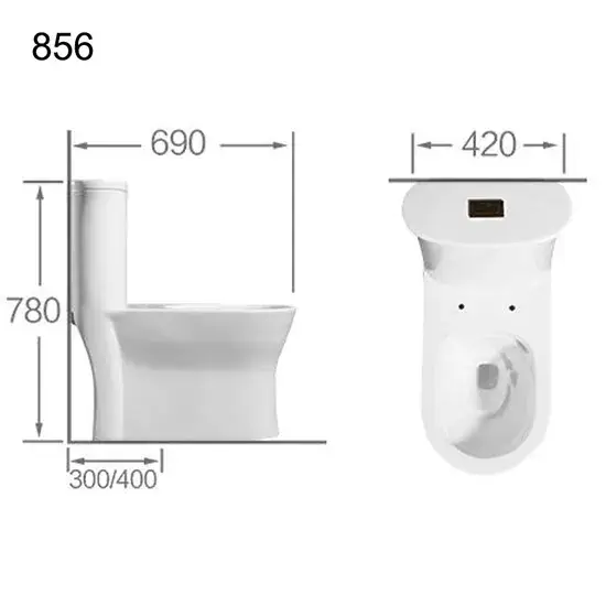 Bồn cầu phòng tắm màu trắng sang trọng với công nghệ xoáy siphonic hiện đại hình ảnh 1-description