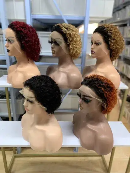Tóc xoăn Afro bán buôn sỉ cho phụ nữ da đen, tóc người và tóc giả pixie làm thủ công hình ảnh 1-description