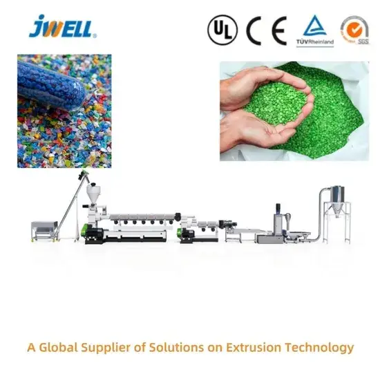 Máy tái chế hạt nhựa từ túi phim, máy tạo hạt nóng chảy tái chế cho nhựa PP PE HDPE LDPE Llldpe hình ảnh 1-description