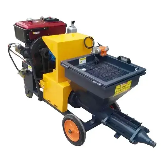 Máy phun xi măng điện diesel tiện dụng cho việc phun tường hình ảnh 1-description
