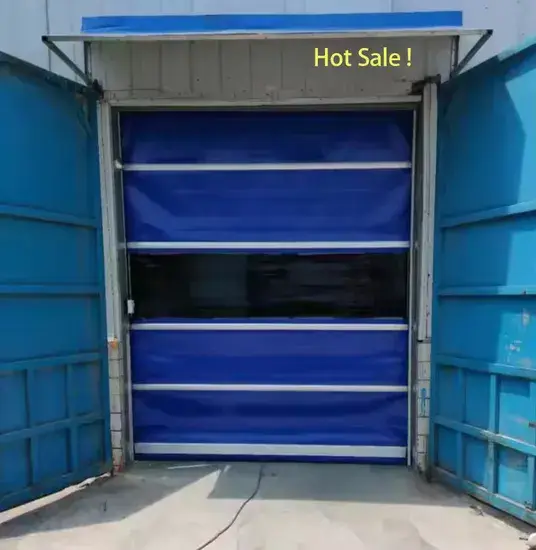 Cửa cuốn tự động 304 với khung thép không gỉ và rèm PVC cho nhà máy dược phẩm hình ảnh 1-description