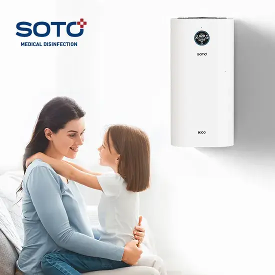 Máy lọc không khí SOTO BK100: Lọc HEPA, Ion âm, Đèn UV - Giải pháp khử trùng không khí hiệu quả cho gia đình và bệnh viện hình ảnh 1-description