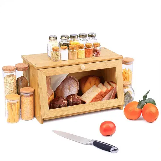 Thùng chứa bánh mì từ tre trong suốt - Lựa chọn lý tưởng cho bếp hình ảnh 1-description