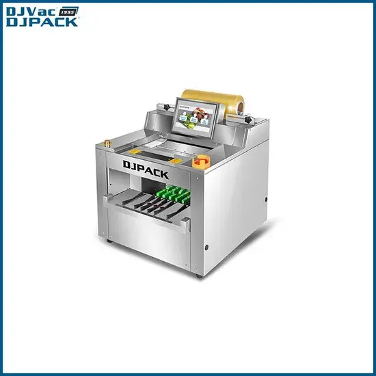 Máy quấn màng bọc thực phẩm siêu thị với chứng nhận CE, tăng hiệu suất sản xuất và bảo vệ sản phẩm. hình ảnh 1-description