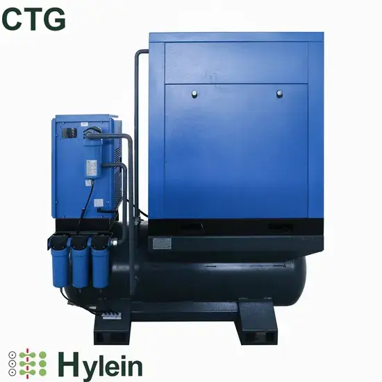 Máy nén khí trục vít 7.5-22kw tích hợp Bộ sấy khí và Bộ lọc, kèm bình chứa chất lượng hình ảnh 1-description
