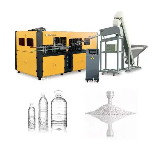 Nhà máy 2 Khuôn tự động sản xuất chai nước nhựa Pet 0-1.5L bằng phương pháp thổi kéo hình ảnh 1-description