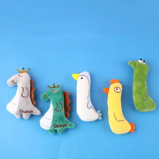 Đồ Chơi Mèo Nhồi Bông Chất Lượng Cao, Thiết Kế Động Vật Mềm Tùy Chỉnh với Catnip Tự Nhiên hình ảnh 1-description