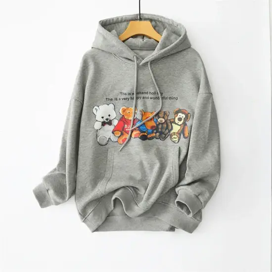 Áo hoodie unisex tùy chỉnh logo, áo khoác oversized đa dạng kích thước, áo nỉ pullover phong cách cho nữ hình ảnh 1-description
