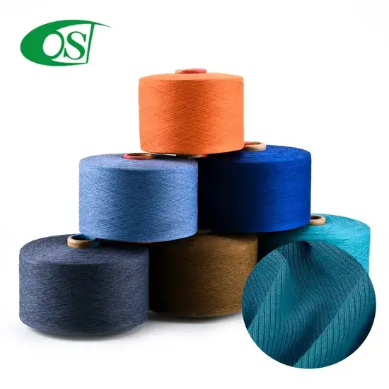 Sợi CVC hữu cơ cao cấp Ne21 dành cho việc đan sản phẩm co giãn gân lâu dài hình ảnh 1-description