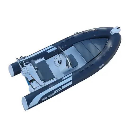 Thuyền câu cá cứng 16FT sử dụng sợi thủy tinh, đi kèm bơm hơi và mái che hình ảnh 1-description