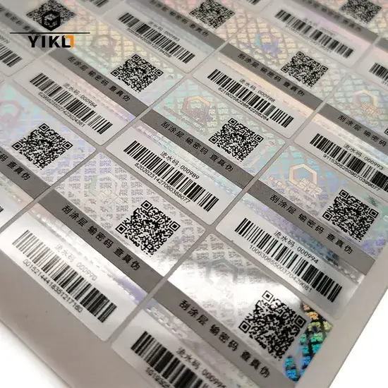 Nhãn tem chống giả với mã QR, công nghệ hologram bảo mật số sê-ri - Giao hàng nhanh và an toàn hình ảnh 1-description