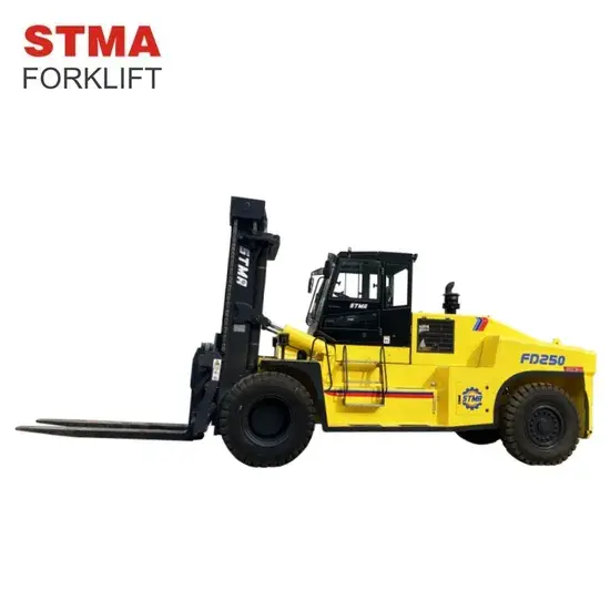 Xe nâng diesel tại cảng Xiamen: Xe nâng diesel 25 tấn với khả năng nâng cuộn thép 3.6m hình ảnh 1-description