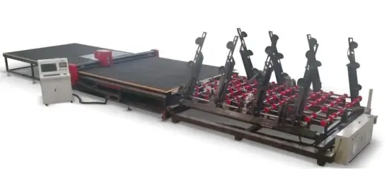 Thiết bị tự động sản xuất kính hộp - Máy cắt kính Huanuo và bàn tải kính hình ảnh 1-description