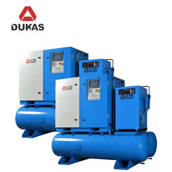 Máy nén khí vít đứng 4-in-1 công nghiệp với máy sấy tích hợp hình ảnh 1-description
