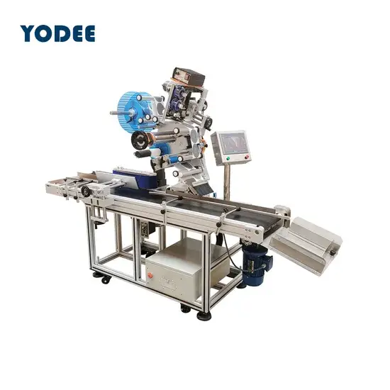 Máy dán nhãn tự động cho túi phẳng kèm tính năng in mã ngày hình ảnh 1-description