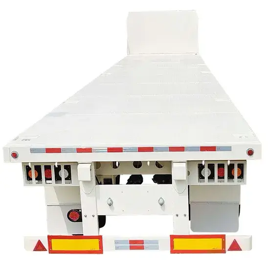 Rơ moóc phẳng vận chuyển hàng container Trung Quốc 315/80r22.5 cho 30FT/40FT 30ton/40ton/50ton hình ảnh 1-description