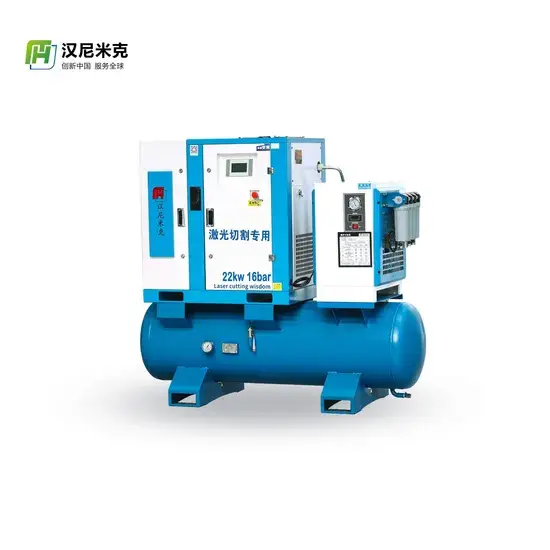 Máy nén khí vít 22kw 16bar phù hợp cho máy cắt laser, có bình chứa và sấy khí đi kèm hình ảnh 1-description