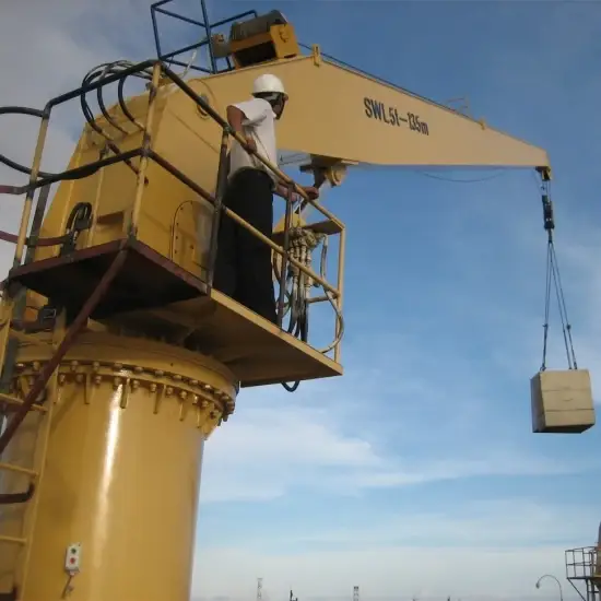 Tìm mua cần cẩu thủy lực biển 30m nâng hạng nặng chân đế cần cẩu hình ảnh 1-description