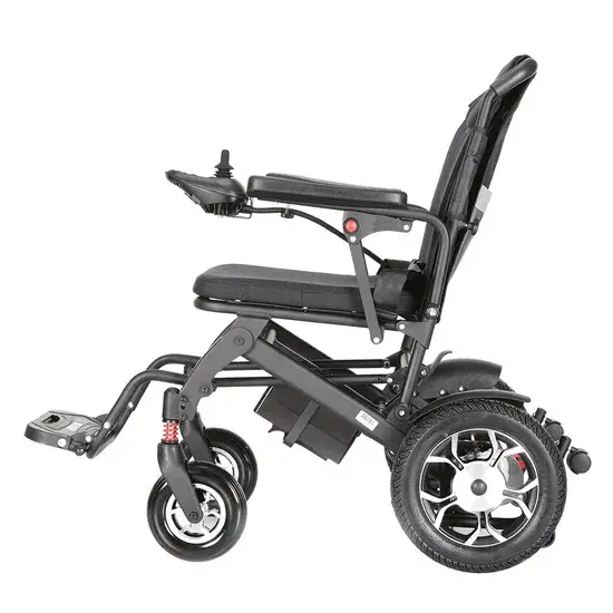 Xe lăn điện gập hợp kim nhôm, phù hợp sử dụng ngoại trời, tiện lợi di chuyển, đạt tiêu chuẩn CE hình ảnh 1-description