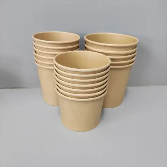 Cốc súp từ giấy kraft có thể tùy chỉnh với logo riêng hình ảnh 1-description
