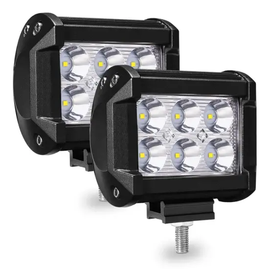 Đèn LED vuông 18W 4 Inch cho xe SUV, xe tải và Jeep đi off-road hình ảnh 1-description