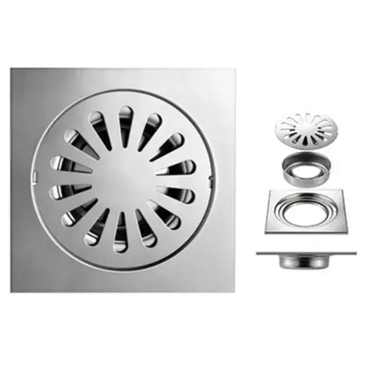 Ống Xả Nước Vòi Tắm Inox - 6 Cống Sàn Đa Dạng Cho Bộ Sưu Tập Nhà Tắm hình ảnh 1-description