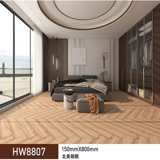 Thảm Gạch Gỗ Gạch Gốm Được Sử Dụng Trong Phòng Khách Kích Thước 800X150mm hình ảnh 1-description