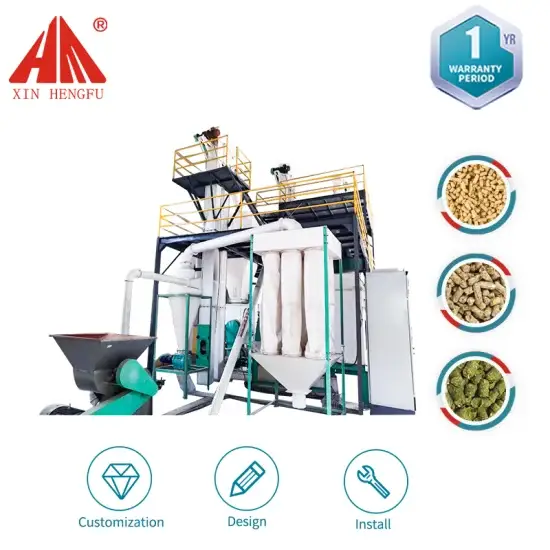 Nhà máy sản xuất thức ăn chăn nuôi tự động hoàn toàn 1-3 tấn với thiết bị trọn gói hình ảnh 1-description