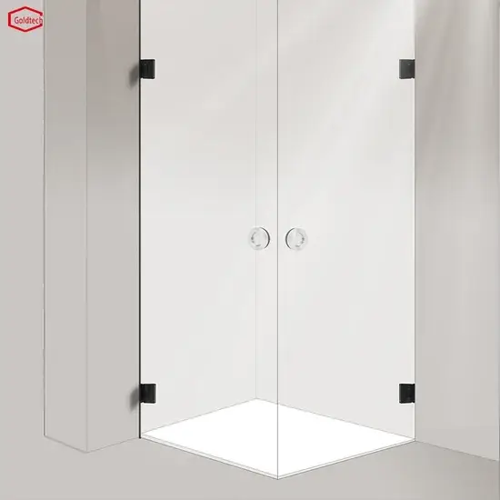 Bản lề cửa kính phòng tắm 90 độ từ đồng, lắp đặt trên tường hình ảnh 1-description