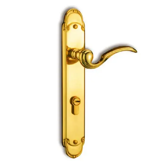 Khóa cửa đồng vàng cao cấp, tạo âm thanh êm dịu khi sử dụng hình ảnh 1-description