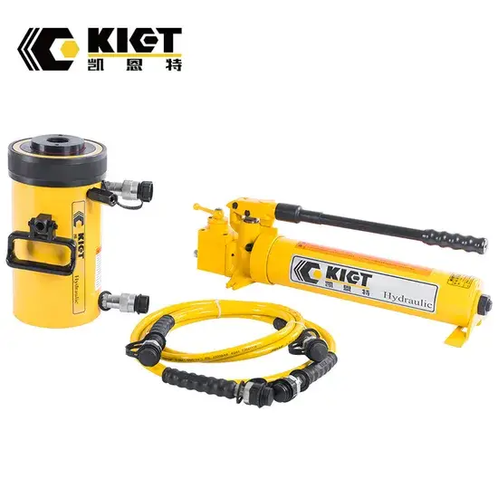 Xi lanh thủy lực plunger rỗng tác động kép 100ton Rrh-1006 153mm Đột quỵ hình ảnh 1-description
