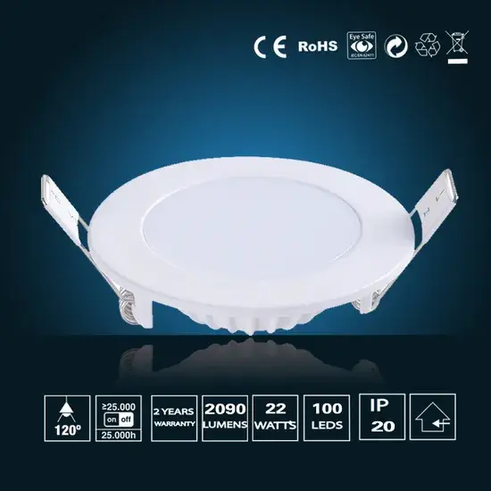 Đèn LED Panel 22W kích thước φ 240*16mm - Lựa chọn đèn chiếu sáng tiết kiệm điện hình ảnh 1-description