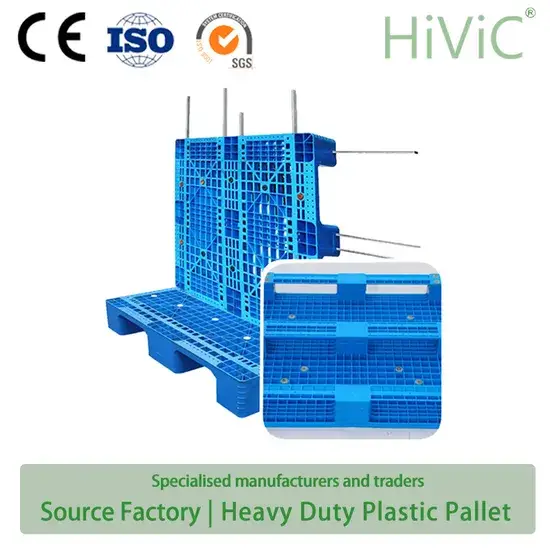 Vật liệu HDPE chất lượng cao, pallet nhựa cố thép cho kho 1400*1100mm /1400*1200mm/1200*1200mm hình ảnh 1-description