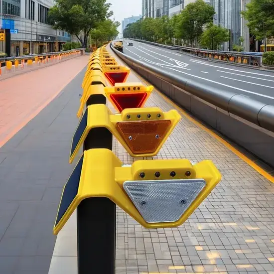 Đèn phản quang mới, cột phân cách hình thang sử dụng năng lượng mặt trời hình ảnh 1-description