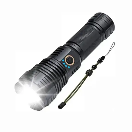 Đèn pin sạc chiến thuật chống nước siêu sáng, thích hợp cho các hoạt động ngoại trời hình ảnh 1-description